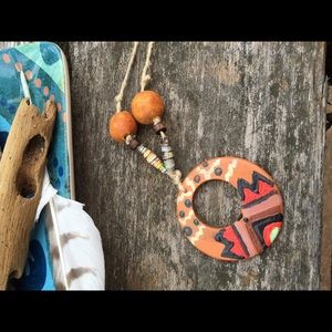 Free people bohemian Aztec necklace.