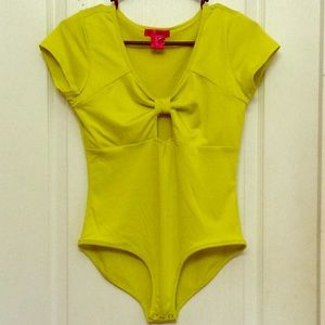 Lime green leotard