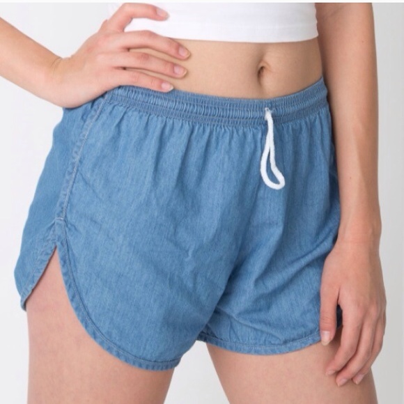 American Apparel Pants - American Apparel Unisex chambray leisure shorts