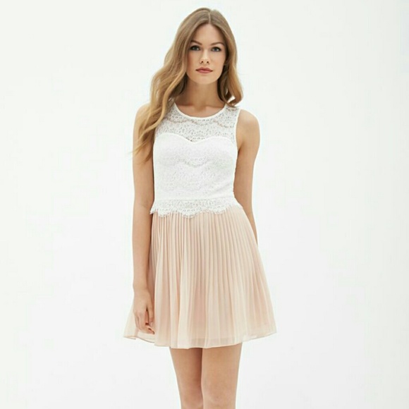 Ivory/blush F21 Dress