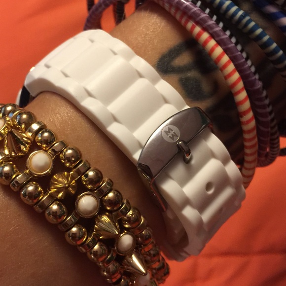 Michele Tahitian Jelly Bean large white watch - Picture 2 of 4