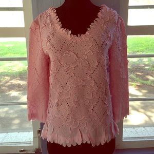 Pink ruffle shirt