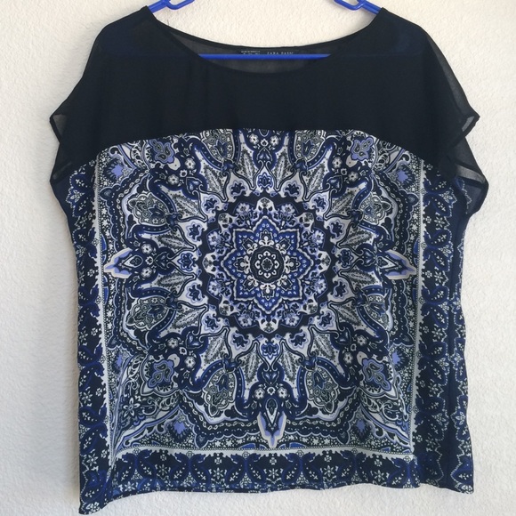 Zara blue top