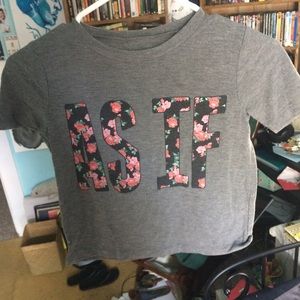 cute "as if" crop top from kohls