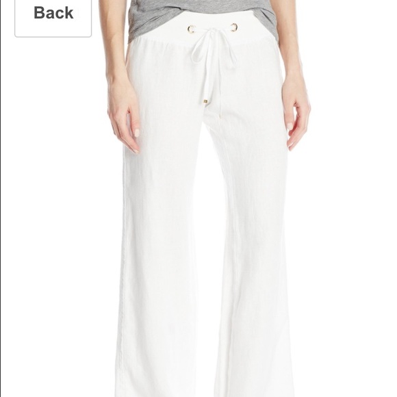 White linen pants