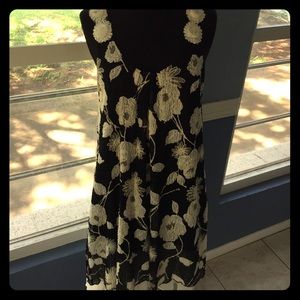 Black dress with white flowers
