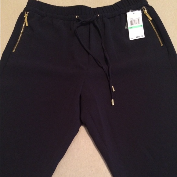 Michael Kors Navy Drawstring Pants. NWT