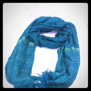 Teal and Lime Green Scarf
