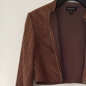 BEBE Leather Crop Jacket