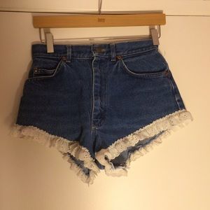 Jean Shorts with Lace