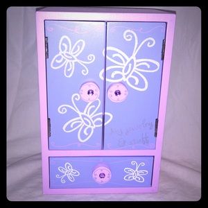 Claire's Purple Butterfly Jewelry Box