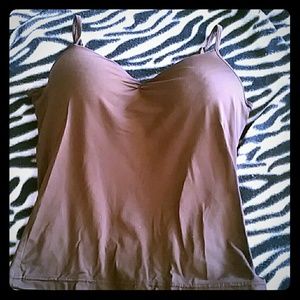 Brown Spaghetti Strap Tank