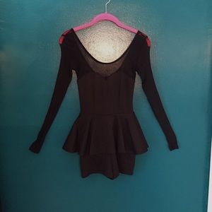 black nasty gal romper