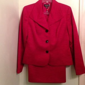 Red two piece suit