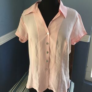 Pink silk shirt
