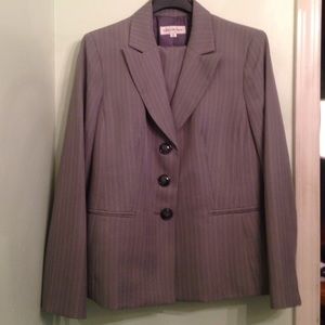 Gray two piece pant suit