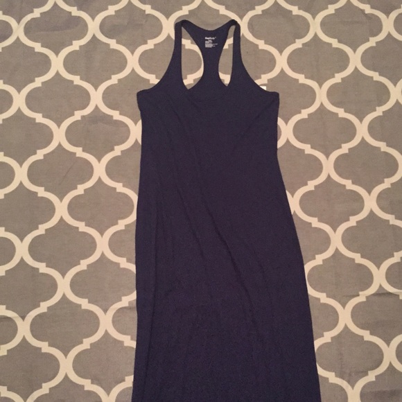 Navy maxi dress.