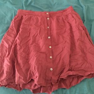 F21 button up skirt
