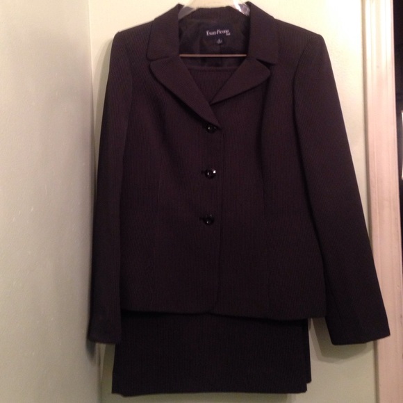 Black two piece skirt suit