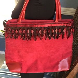 Red beaded purse