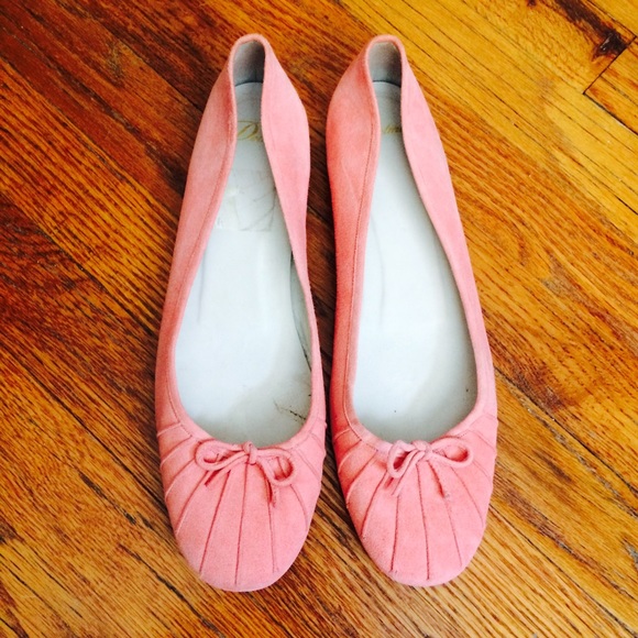Delman Pink Suede ballerina Flats.