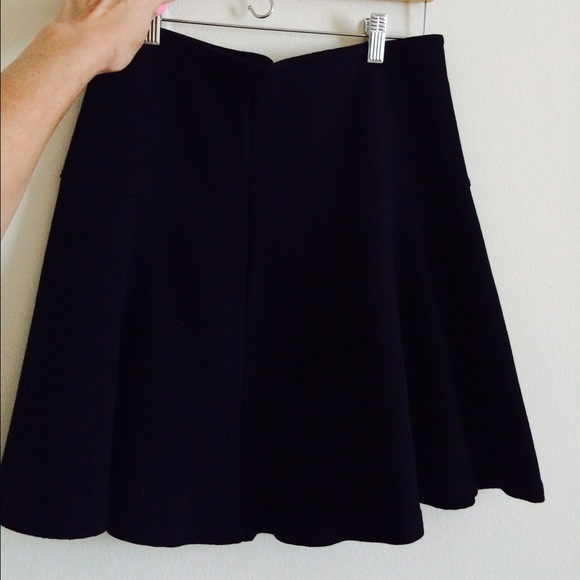 Black fit and flare skirt. Cotton material.