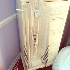 fringe vest sweater