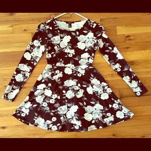 Forever 21 Long-sleeved Skater Dress