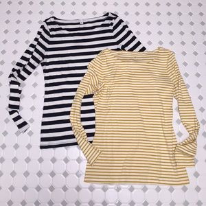 Bundle - 2 Banana Republic Stripe Longsleeve Tee's