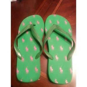 Polo by Ralph Lauren Green Flip Flops