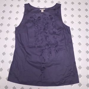J. Crew Lavender Ruffle Tank