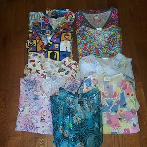 XLa scrub tops