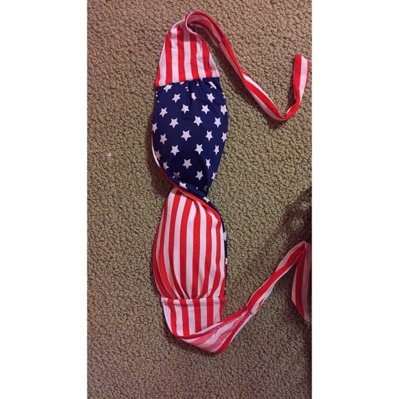 American Flag Bikini Top New without tags