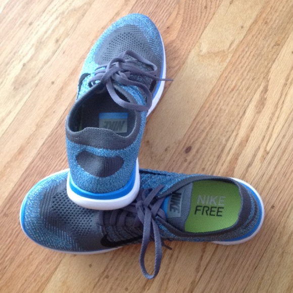 nike free 4.0 flyknit blue grey