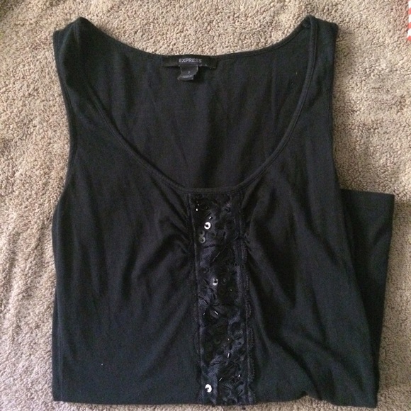 Black Express Sequined top