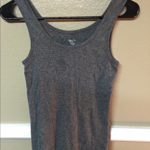 Mossimo Solid Grey Tank Top