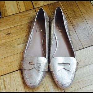 Kate spade gold loafers size 8