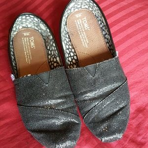Black sparkle Toms