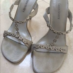 Silver strappy shoes