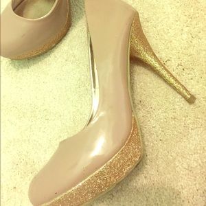 Steven madden nude/gold shoes