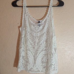 White Lace see-through Bathing suit CoverUp