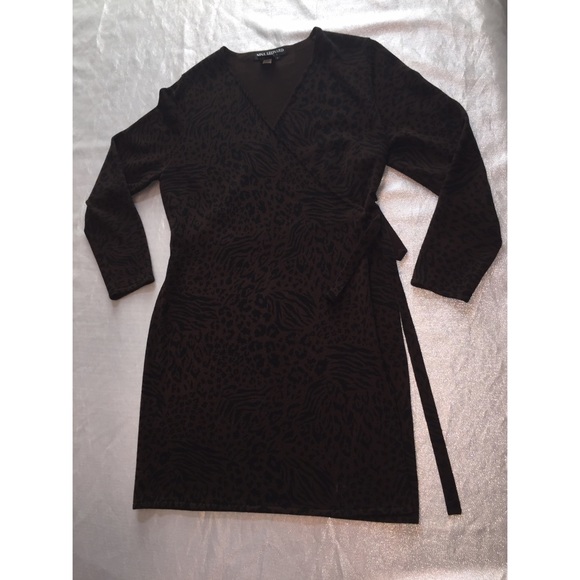 animal print wrap dress - Picture 1 of 1