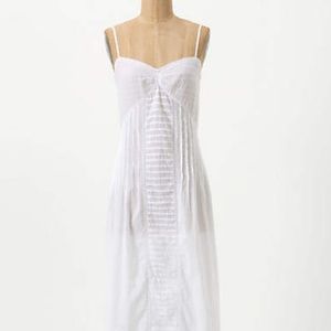 Anthropologie pintucked ladder maxi chemise size M