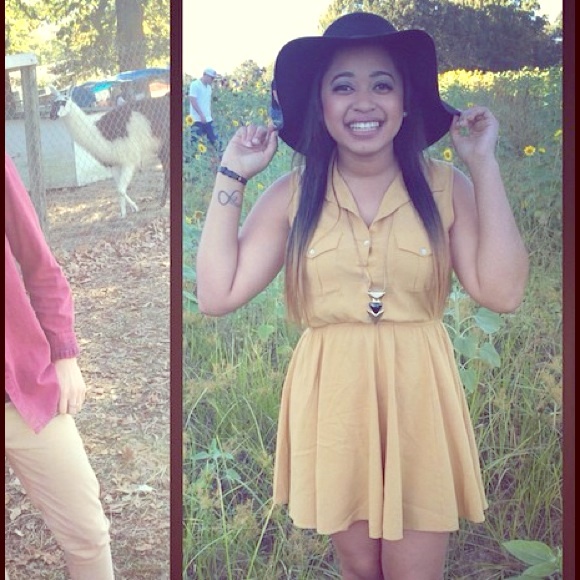 Mustard color dress