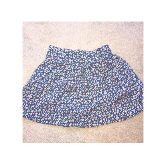 Cute skater girl floral skirt