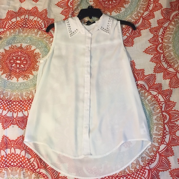 Forever21 studded chiffon top