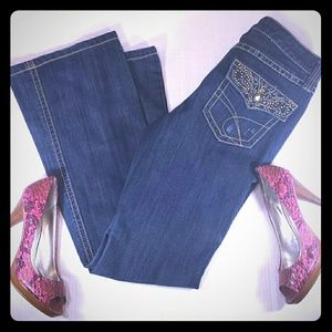I.N.C. Blue Regular Fit Boot Leg Jeans