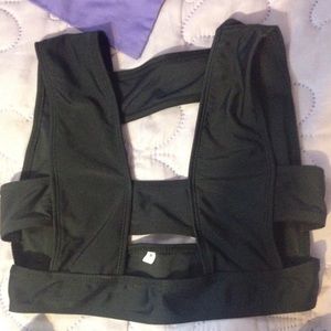 Black strappy bikini (top)