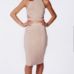 Misguided Suede Midi Skirt