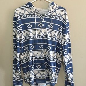 On The Byas/Pacsun, hooded Aztec design sweatshirt